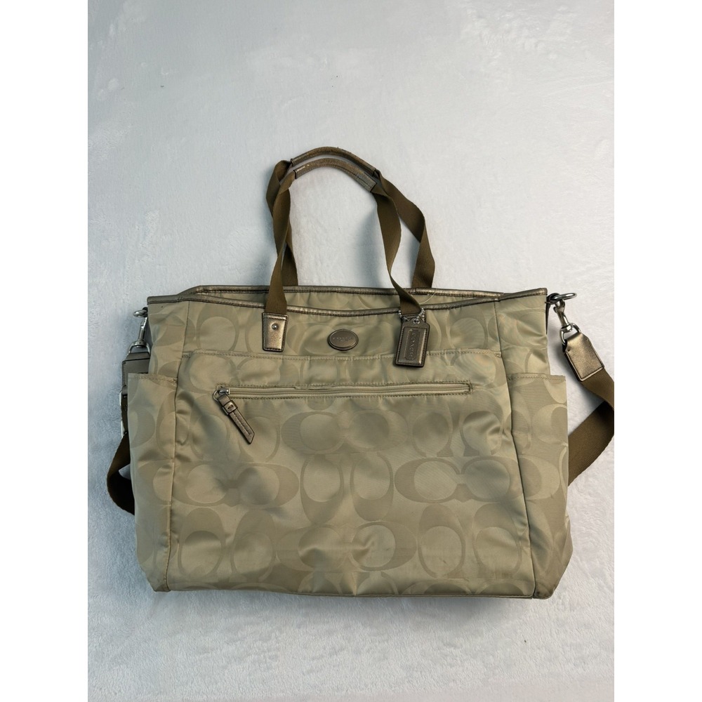 Coach Diaper Bag/ Purse Tan Beige Logo